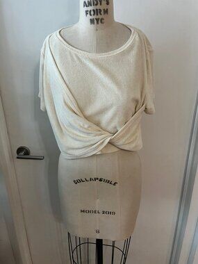 SABO AUSTRALIA  Cropped Terry Twist Front Top Size Large